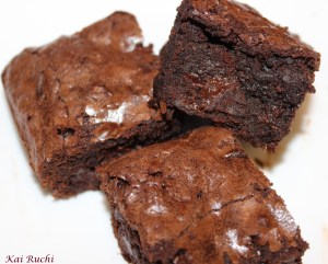 Dark chocolate brownies