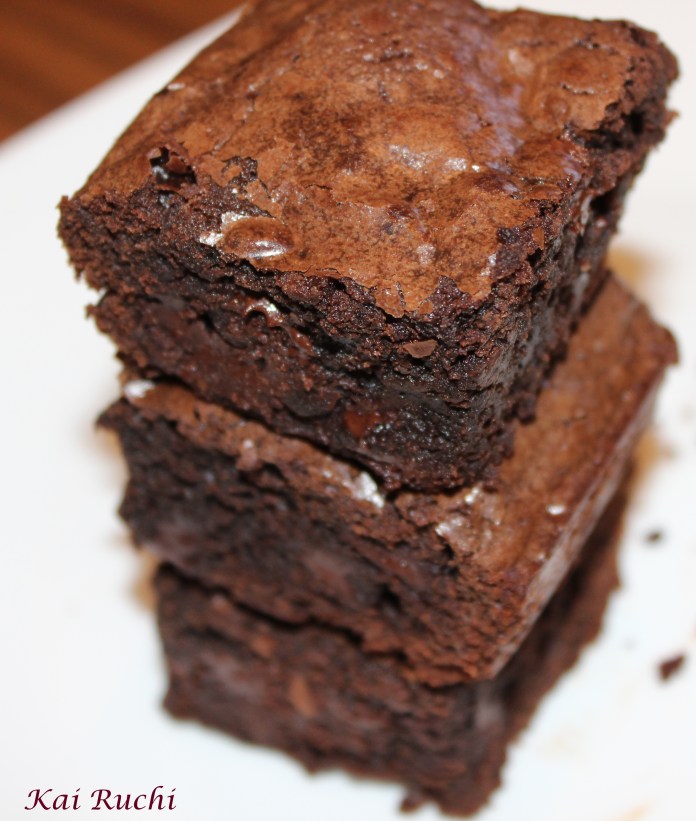 Dark chocolate brownies
