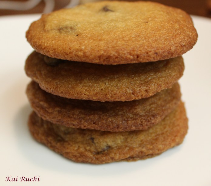 Dark chocolate chip cookies